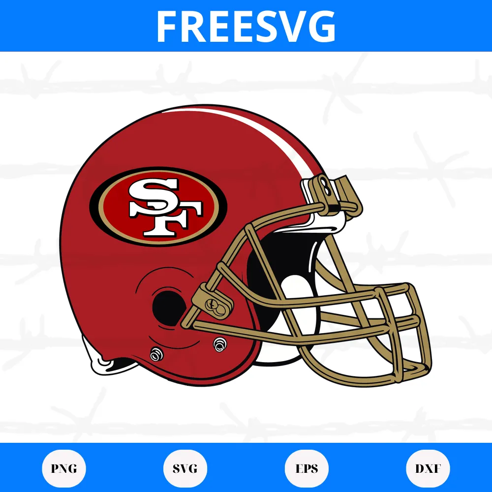 San Francisco 49Er Helmets Clipart, Svg Png Dxf Eps - freesvg.us